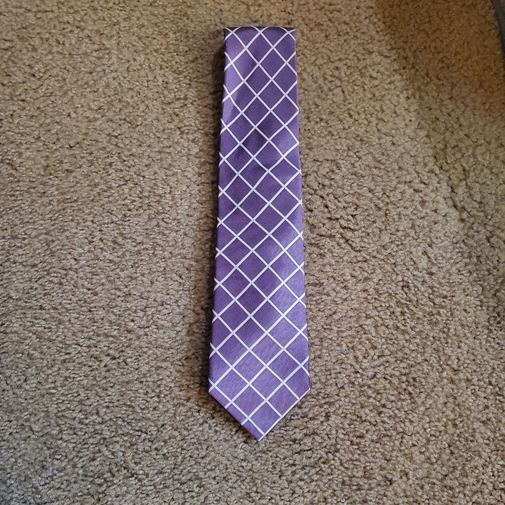 Jos. A Bank Purple and White Tie